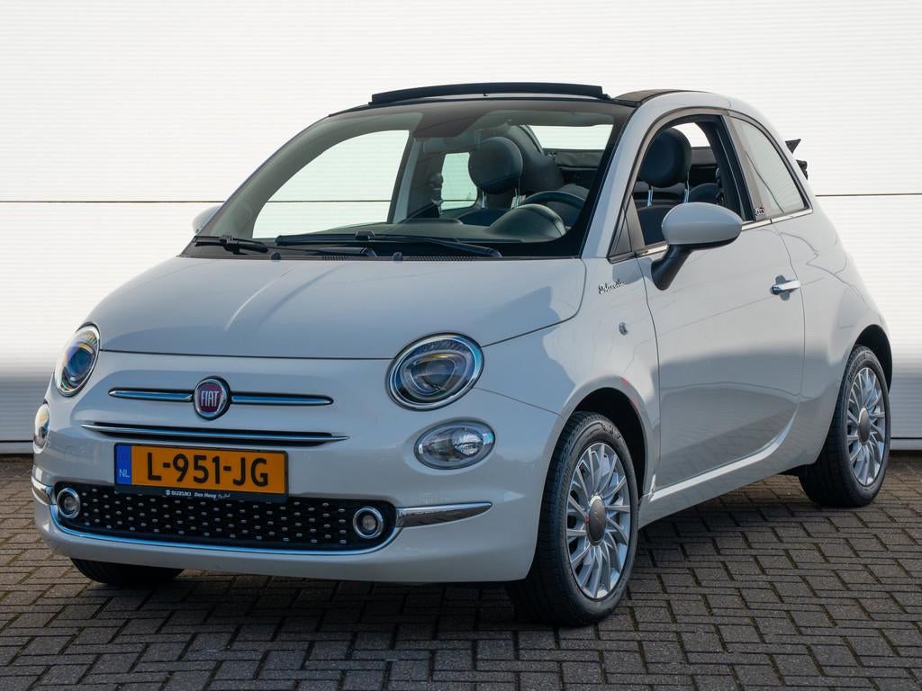 Fiat 500 C 1.0 Hybrid Dolcevita|Cabrio| Apple/Andriod CarPla, 12 maanden, 4 stoelen, Wit, Bedrijf