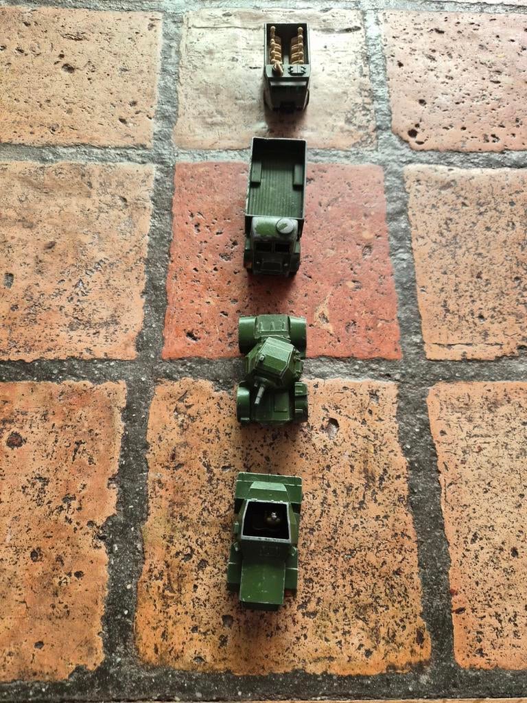 Vintage Militaire Voertuigen - Dinky Toys & Matchbox (Jaren, Ophalen of Verzenden, Gebruikt