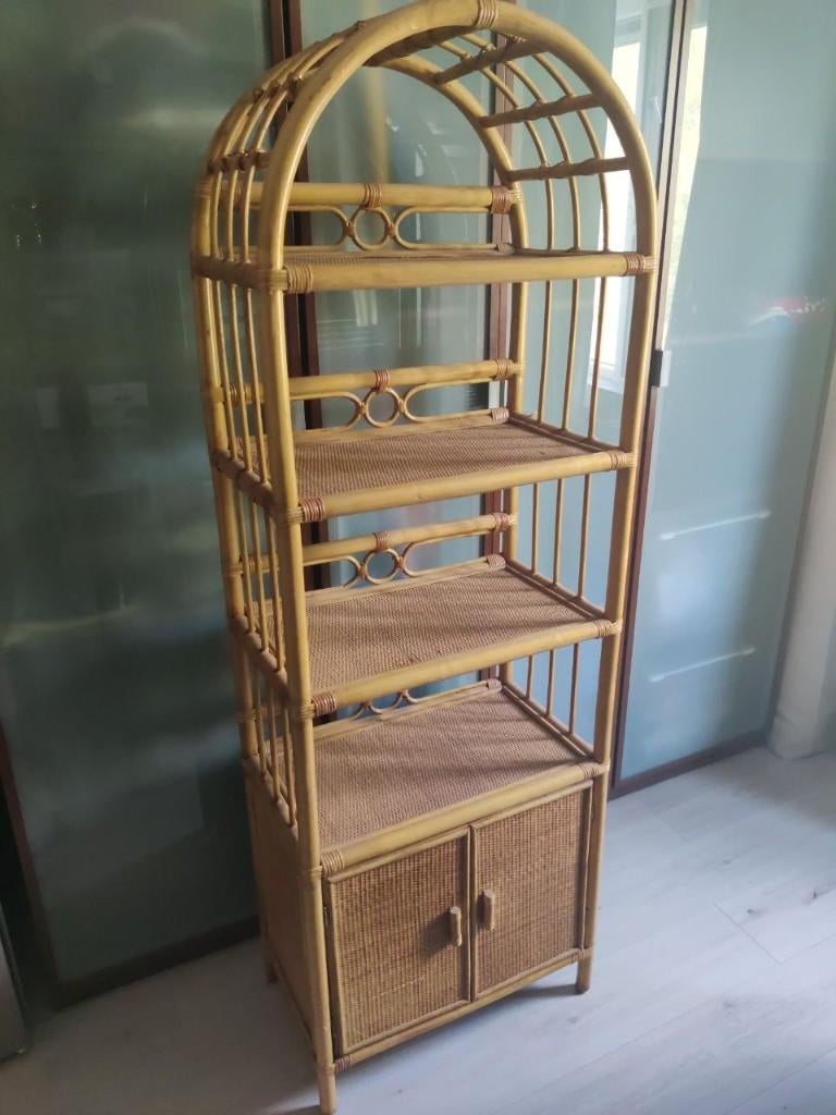 Vintage Rotan kast jaren 70, Ophalen, Gebruikt