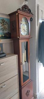 Antiek Staande Klok met Slinger - Hout & Messing 200cm., Antiek en Kunst, Antiek | Klokken, Ophalen of Verzenden