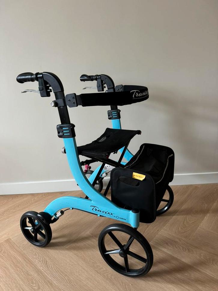 Rollator Travixx Classic blauw S 2023, Diversen, Rollators, Zo goed als nieuw, Lichtgewicht, Ophalen