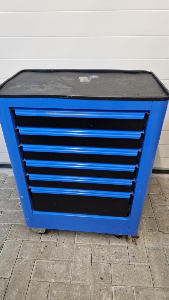 Gereedschapswagen met 6 lades - Blauw, Ophalen of Verzenden, Gebruikt