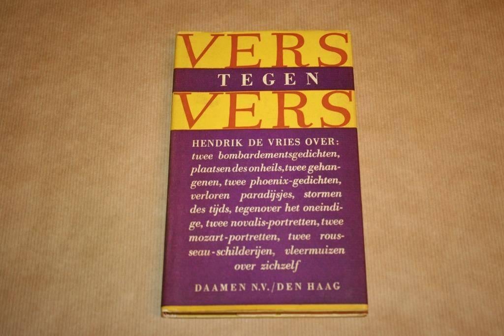 Vers tegen Vers - Hendrik de Vries - 1949, Boeken, Ophalen of Verzenden, Gelezen