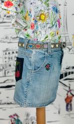 Gucci stretch denim geborduurd rokje maat 6, Meisje, Gucci EU, Zo goed als nieuw, Jurk of Rok