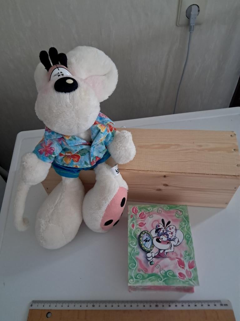 Diddlina knuffel met sieradenkistje/make-up doosje, Verzamelen, Diddl, Ophalen of Verzenden, Diddlina, Gebruikt, Knuffel