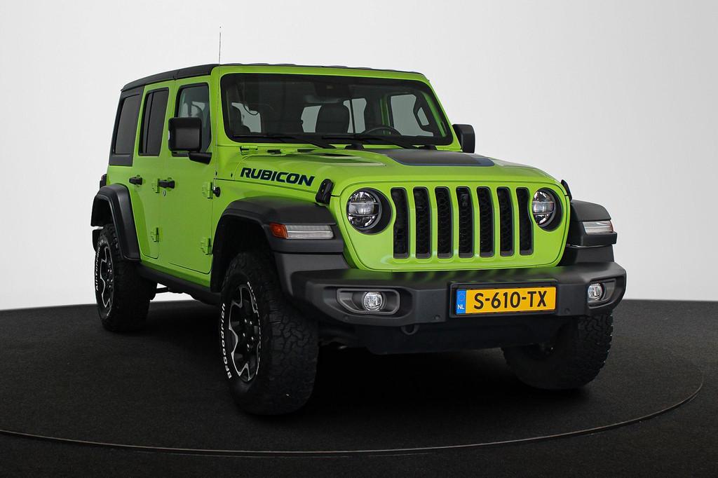 Jeep Wrangler Unlimited 4xe 380 Rubicon Leder Stuur-Stoelver, Auto's, Automaat, Stof, 4 cilinders, Cabriolet