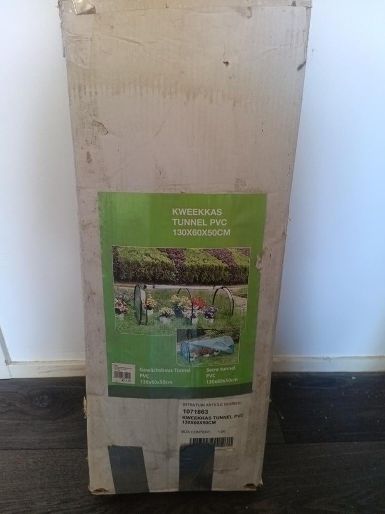Kweekkas Tunnel PVC 130x60x50cm, Ophalen of Verzenden, Gebruikt, Plastic