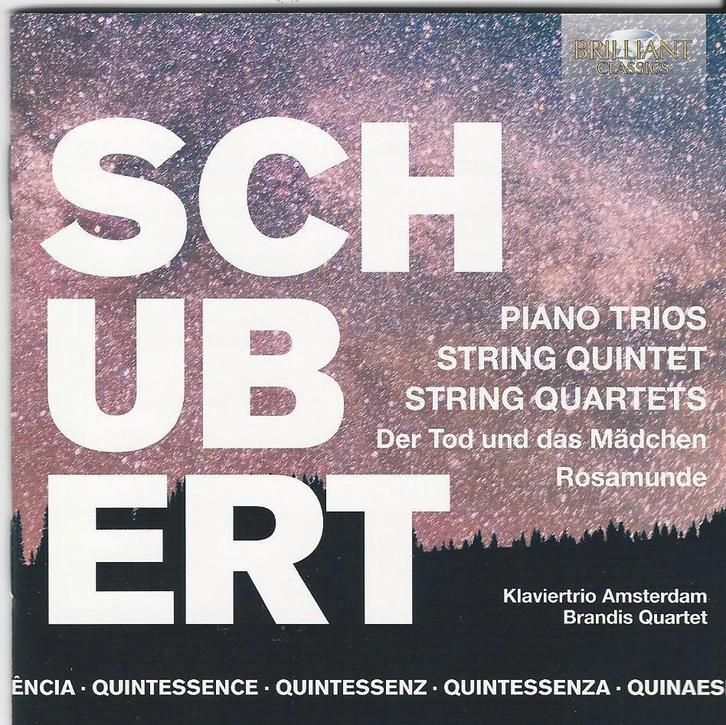Schubert -Piano Trios,String Quintet & Quartets=5cdBOX=15,99, Cd's en Dvd's, Cd's | Klassiek, Zo goed als nieuw, Kamermuziek, Classicisme