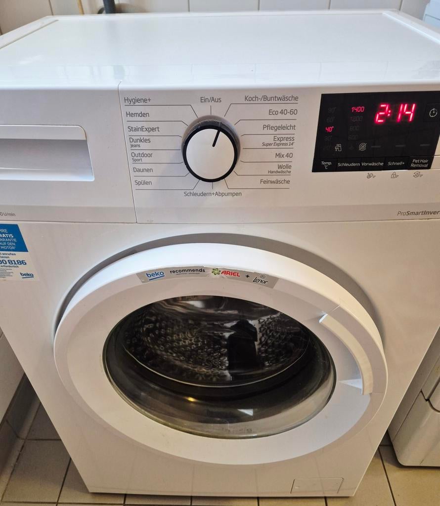 Zgan beko wasmachine te koop, Witgoed en Apparatuur, Ophalen of Verzenden, Zo goed als nieuw, 1200 tot 1600 toeren, Minder dan 85 cm