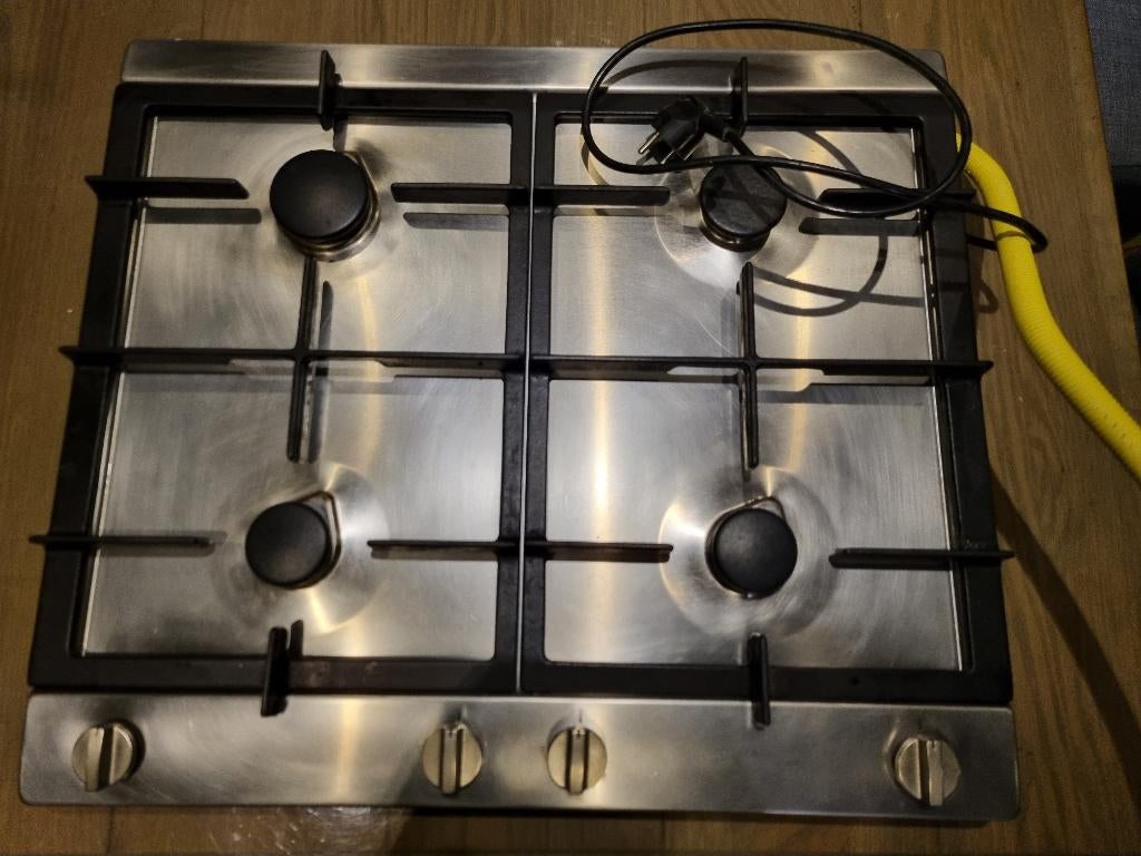 4 pits gaskookplaat, Witgoed en Apparatuur, Kookplaten, Ophalen, Gebruikt, 4 kookzones, Inbouw