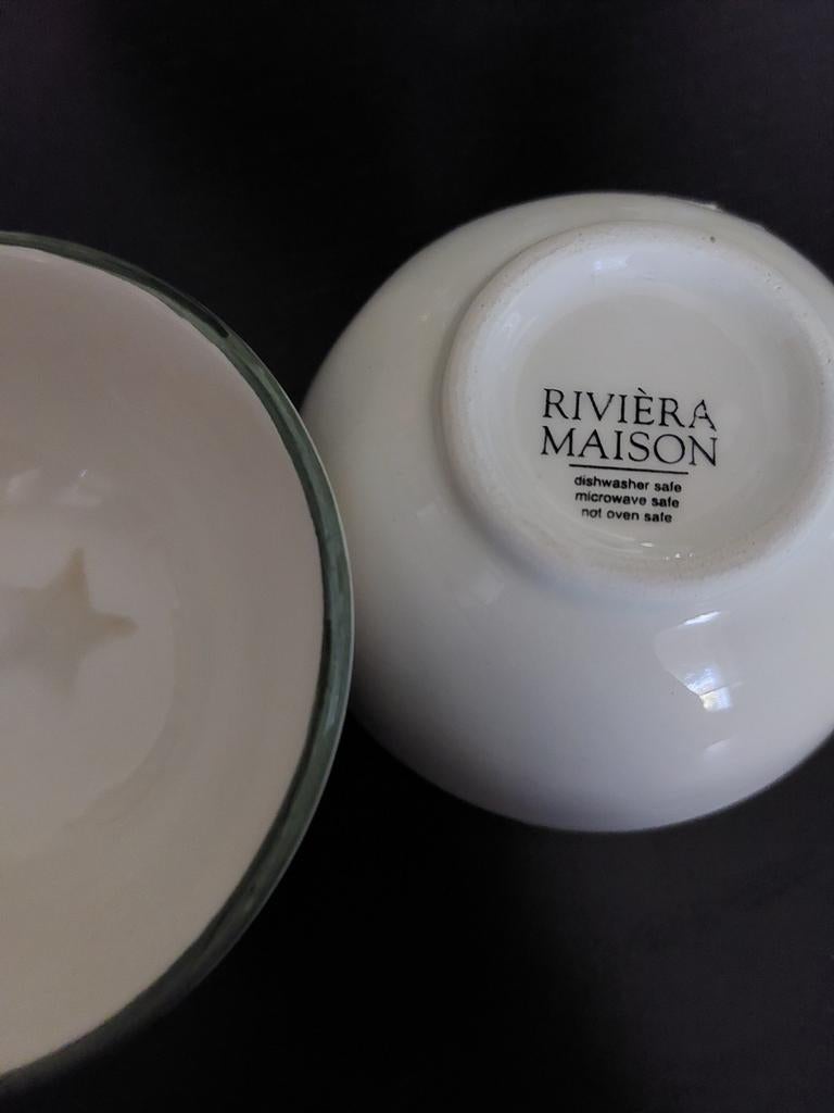 2 kleine schaaltjes van Rivièra Maison, Ophalen, Zo goed als nieuw