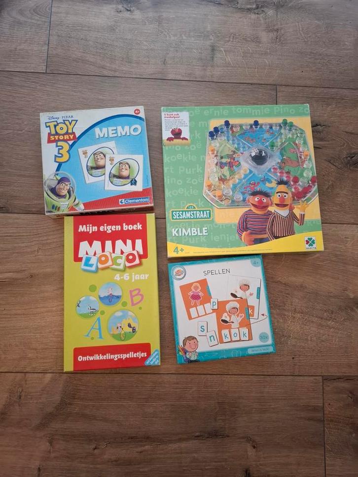 Diverse spelletjes: Disney, Sesamstraat, Valkuil en meer, Hobby en Vrije tijd, Gezelschapsspellen | Bordspellen, Gebruikt, Een of twee spelers