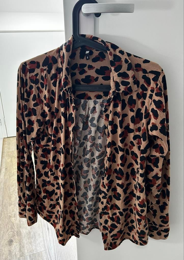 Panter blouse Hema maat S, Ophalen of Verzenden, Zo goed als nieuw, Maat 36 (S), Bruin