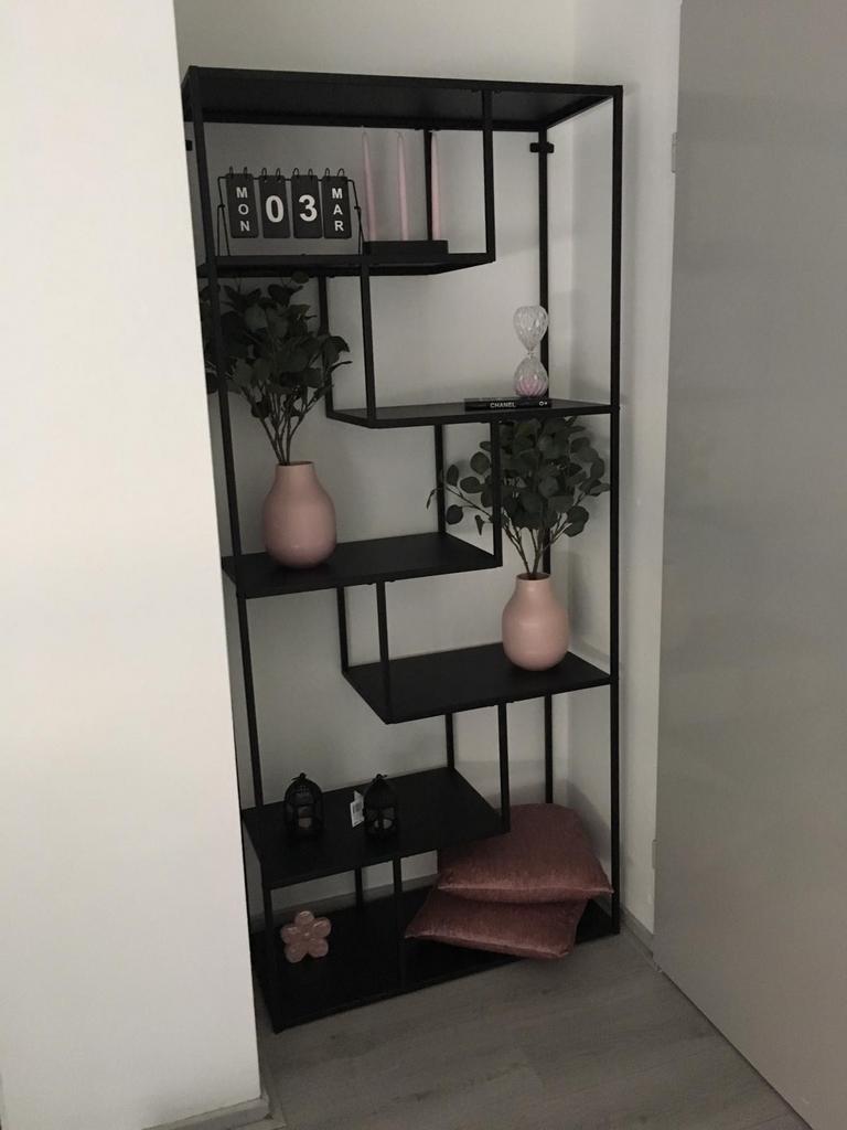 Vakkenkast Noor metaal zwart 190x85x35 cm, Ophalen, Met plank(en), Gebruikt, 50 tot 100 cm