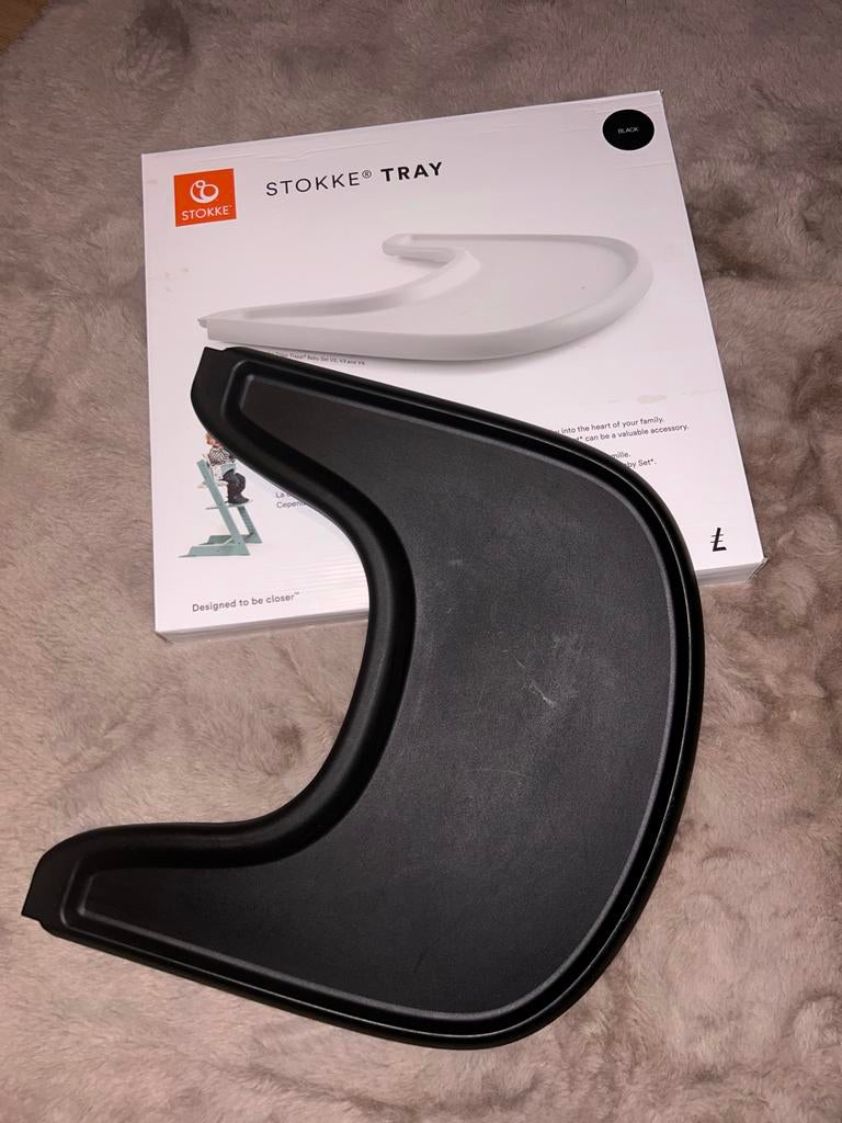 Stokke Tray Eetblad voor Tripp Trapp Stoel - Zwart, Kinderen en Baby's, Kinderstoelen, Ophalen of Verzenden, Gebruikt, Meegroeistoel