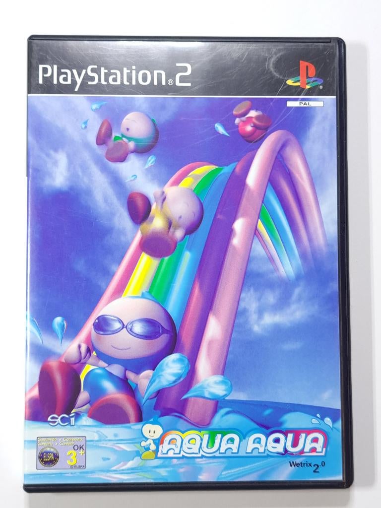 Aqua Aqua: Wetrix 2 - PlayStation 2 - PAL - Geen Boekje, Verzenden, 2 spelers, Zo goed als nieuw, Vanaf 3 jaar