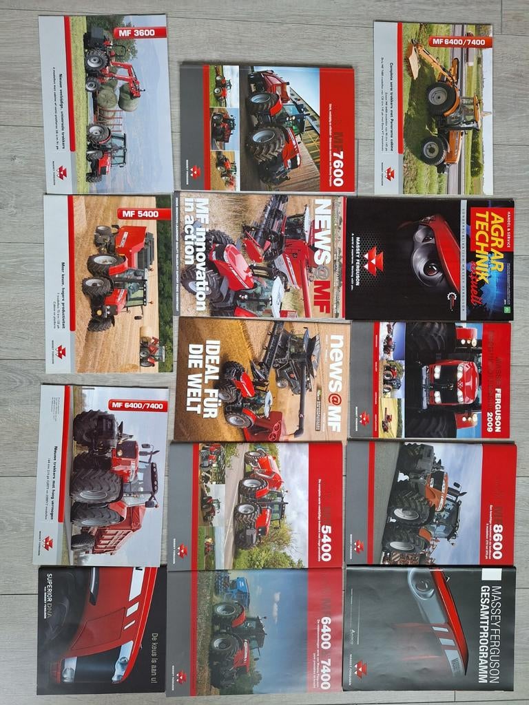 Massey Ferguson folders, brochures en magazines (15 stuks), Boeken, Ophalen, Nieuw, Overige merken