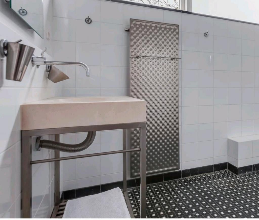 Design badkamer radiator / handdoekradiator – RVS look, Ophalen, Overige typen