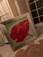 schilderij klaproos, Ophalen of Verzenden, Zo goed als nieuw, Schilderij, 75 cm of meer