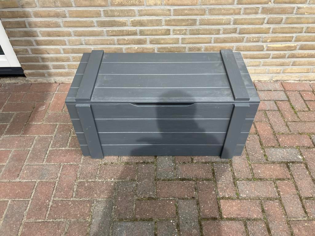 Speelgoedkist Woood betongrijs, Huis en Inrichting, Woonaccessoires | Kisten, Ophalen, Minder dan 50 cm, 50 tot 100 cm, Zo goed als nieuw