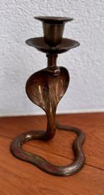Vintage messing Cobra Kandelaar, Ophalen of Verzenden, Overige materialen