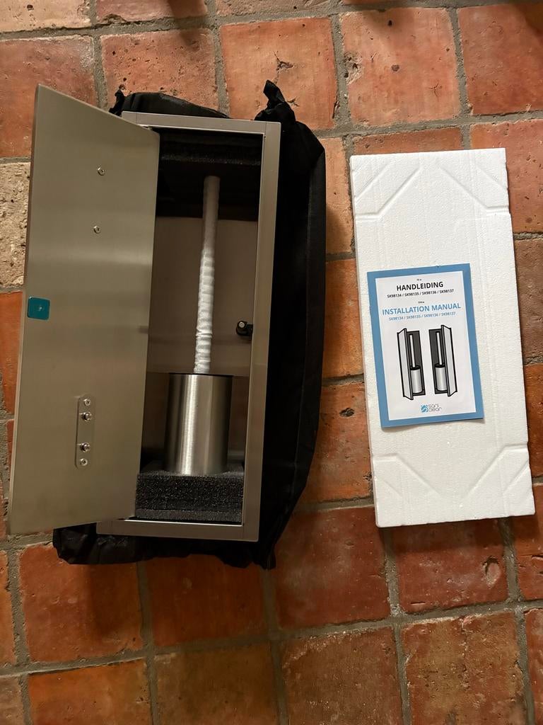 Saniclear Hide Inbouw Toiletborstel RVS - Nieuw, Ophalen of Verzenden, Nieuw, Rvs, Toilet