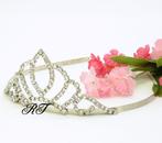Zeer mooie bruids tiara met strass steentjes., Ophalen of Verzenden, Nieuw