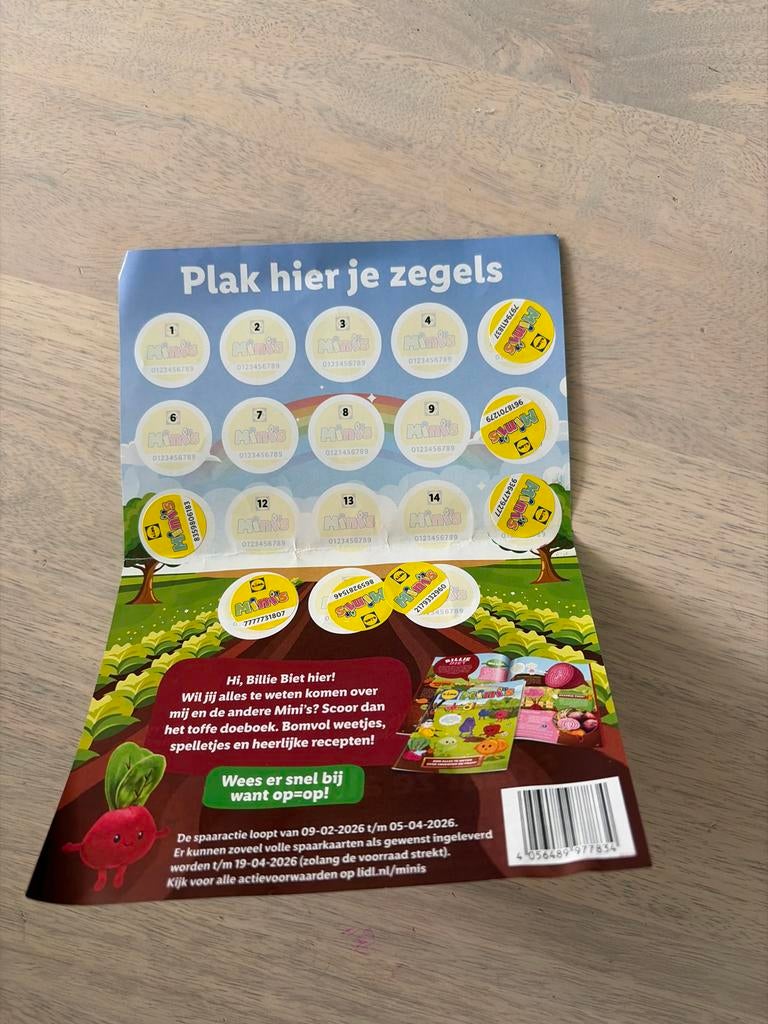 Gratis Lidl Mini's spaarzegels, Lidl, Ophalen