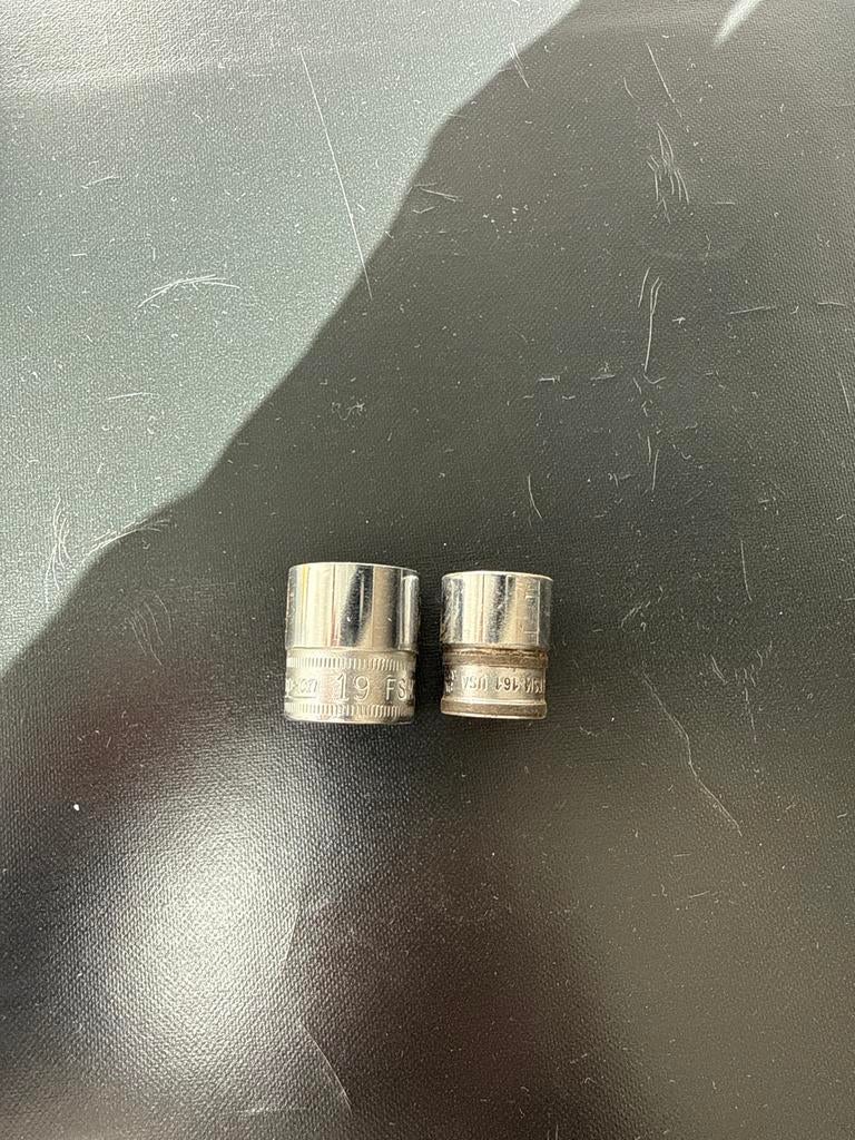 Snap-on Doppen Set (2 stuks) 3/8, Ophalen of Verzenden, Gebruikt