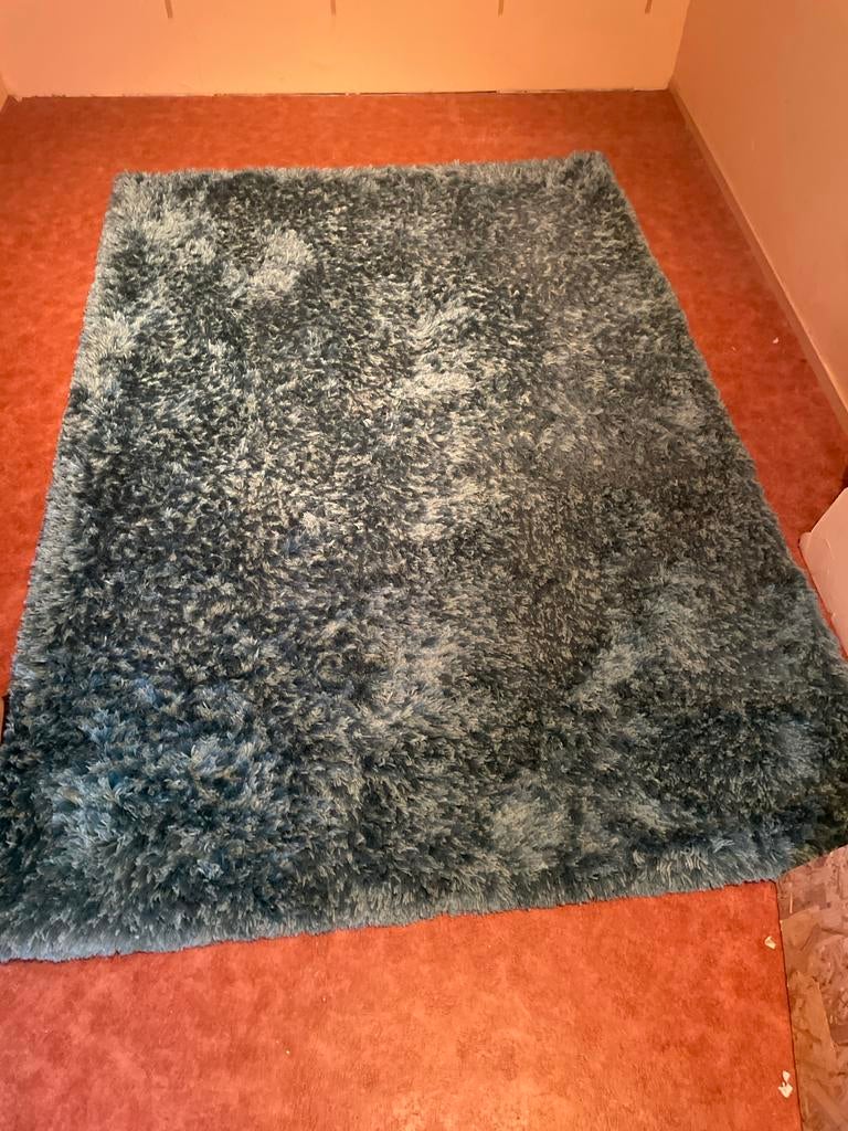 Zacht Aqua Vloerkleed - Wagner 160x230 cm, Ophalen, Gebruikt, Blauw, 150 tot 200 cm