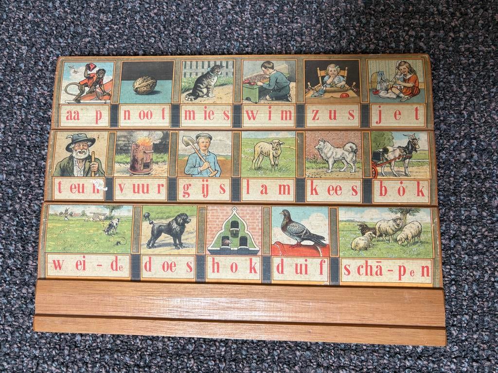 Origineel vintage leesplankje J.B. Wolters Groningen, Ophalen of Verzenden, Gebruikt, Taal en Lezen