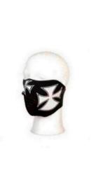Stoer biker masker, zwart-wit cross design, rocker,, Ophalen of Verzenden, Nieuw