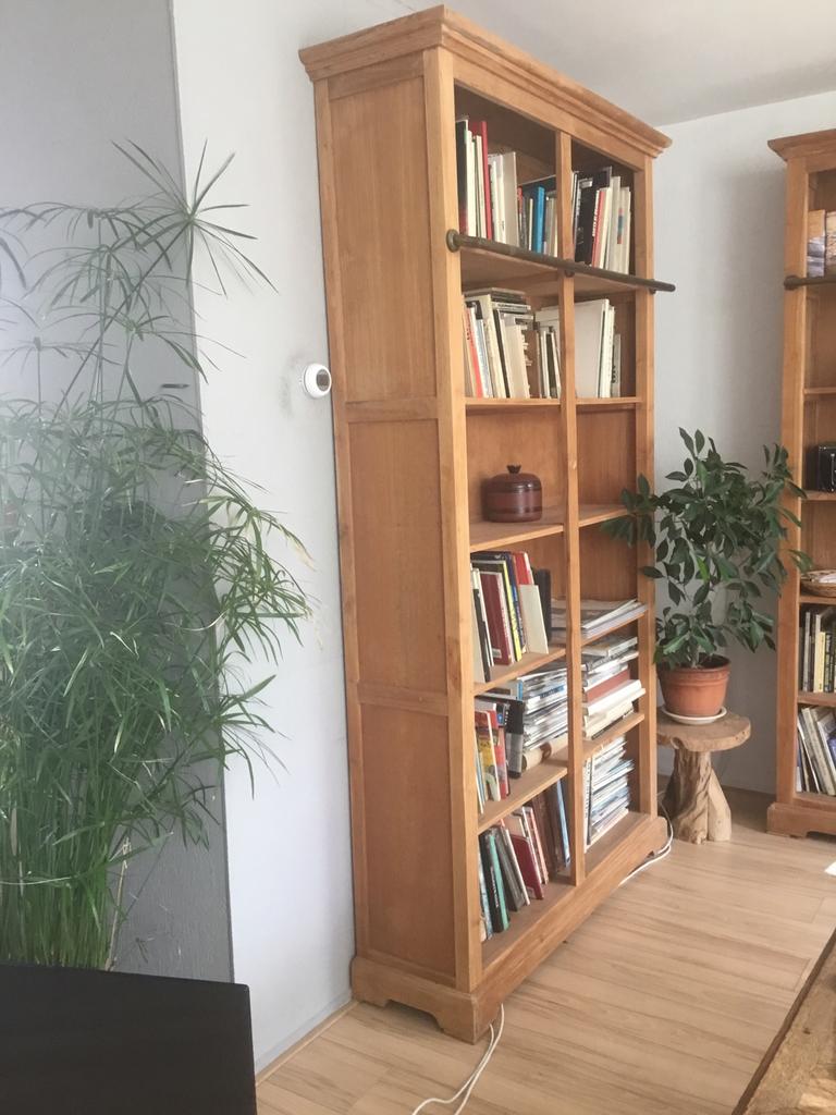 Handgemaakte teak boekenkast, Huis en Inrichting, Kasten | Boekenkasten, 100 tot 150 cm, 200 cm of meer, Teakhout, Ophalen of Verzenden