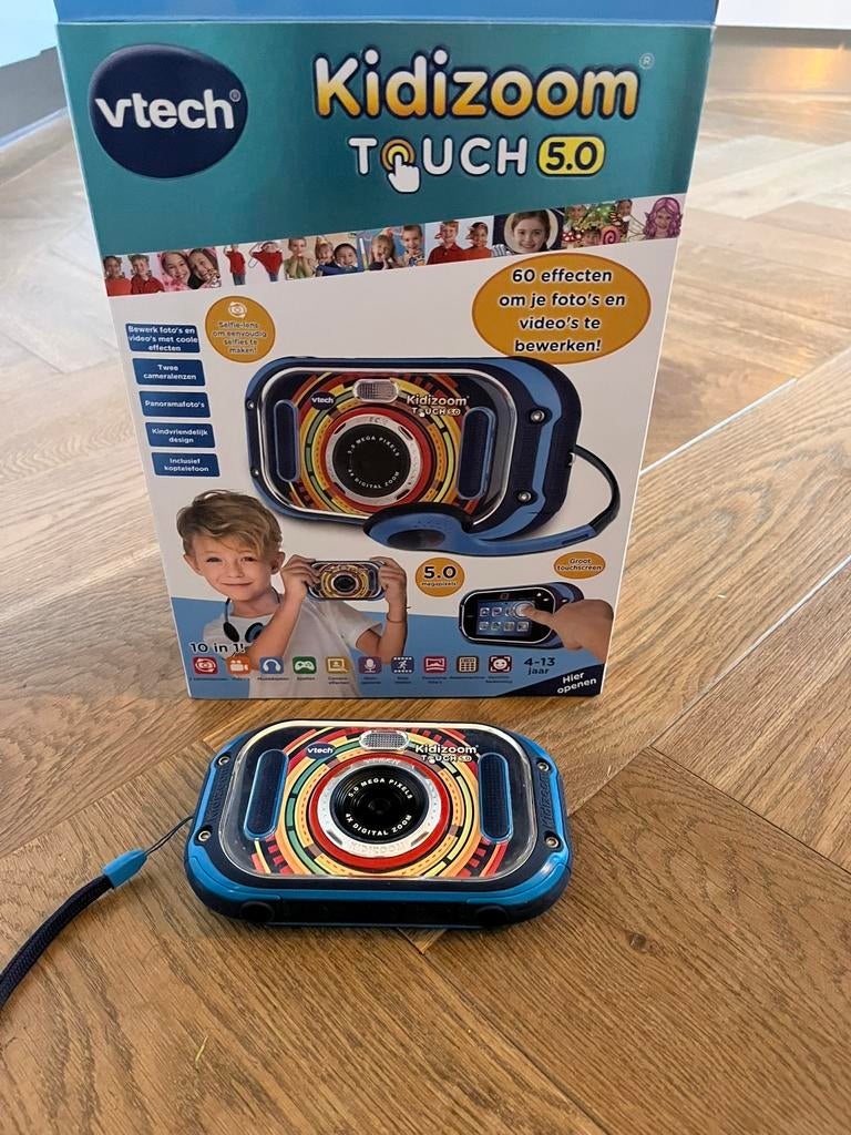 VTech KidiZoom Touch 5.0 blauw, Kinderen en Baby's, Speelgoed | Vtech, Ophalen, Zo goed als nieuw, 6 jaar of ouder
