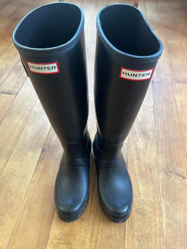 Hunter regenlaarzen donkerblauw maat 37, Blauw, Ophalen of Verzenden, Regenlaarzen, Zo goed als nieuw