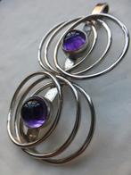 Modernist Zilveren Hanger Amethist KATJA LÜHRS, Verzenden, Zilver, Hanger, Met edelsteen