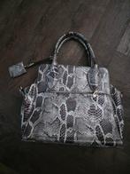 Slangenhuid handtas, damestas met handvatten, Ophalen of Verzenden, Nieuw, Grijs, Handtas