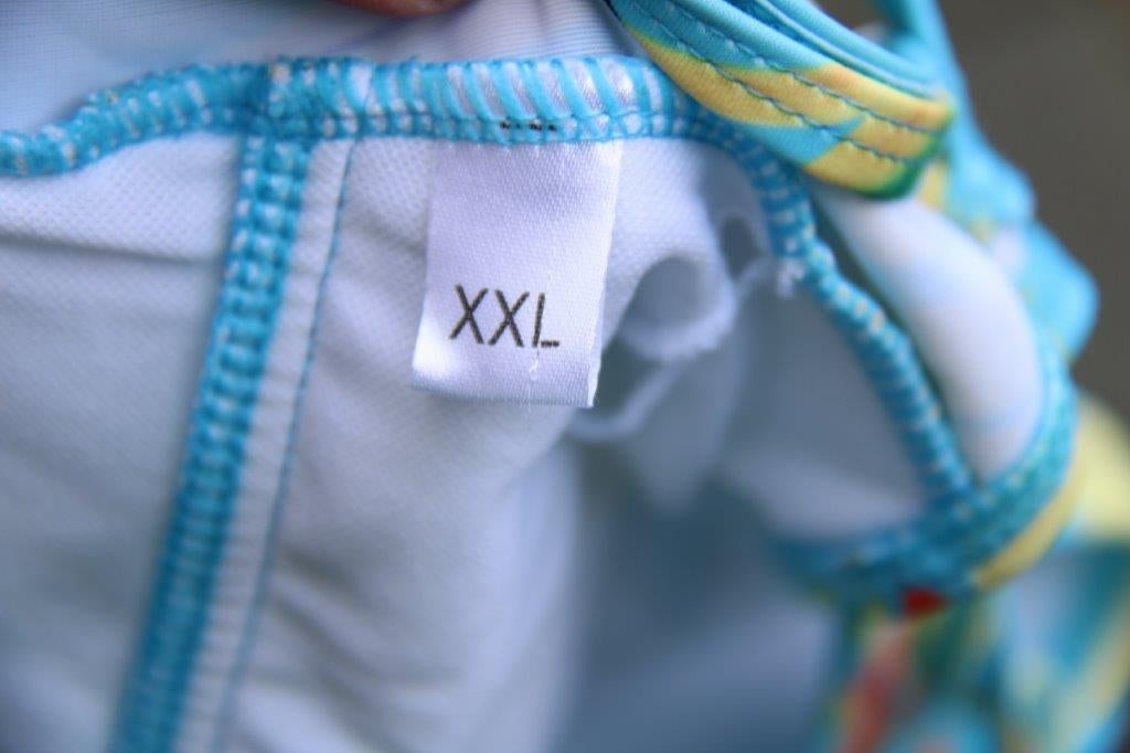 Zwemjurk licht blauw/ geel mt XXL C/D cup Vaste prijs, Kleding | Dames, Badmode en Zwemkleding, Verzenden, Zo goed als nieuw, Blauw