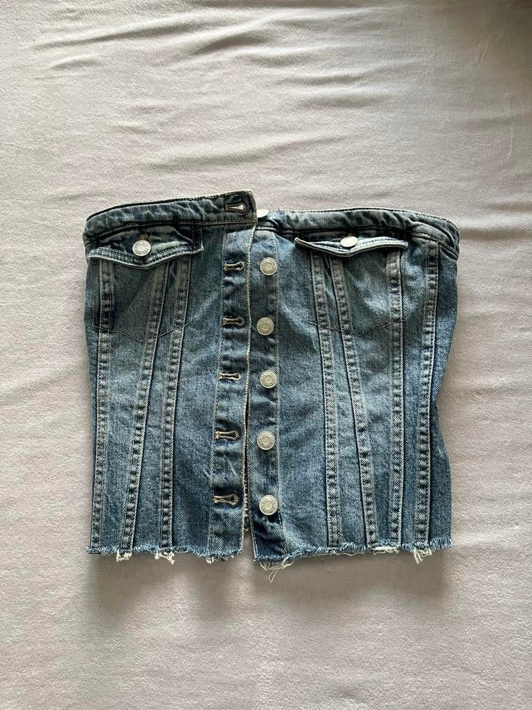 Zara top, Blauw, Ophalen of Verzenden, Zonder mouw, Maat 34 (XS) of kleiner