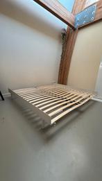 Moebe bedframe metaal zand 180cm (90-180) incl lattenbodems, Ophalen, Verstelbaar, Beige, Tweepersoons