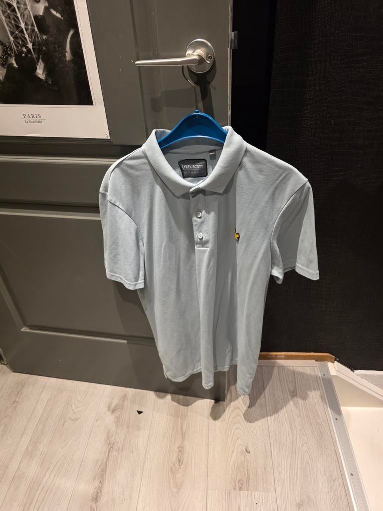 Poloshirt - Heren - Lyle & Scott - Lichtblauw - L, Kleding | Heren, Polo's, Maat 52/54 (L), Blauw, Ophalen of Verzenden, Zo goed als nieuw