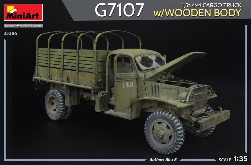 Miniart 1:35 US G7107 (Lend-Lease) 1,5 tons cargo truck, Overige merken, 1:32 tot 1:50, Nieuw, Ophalen of Verzenden