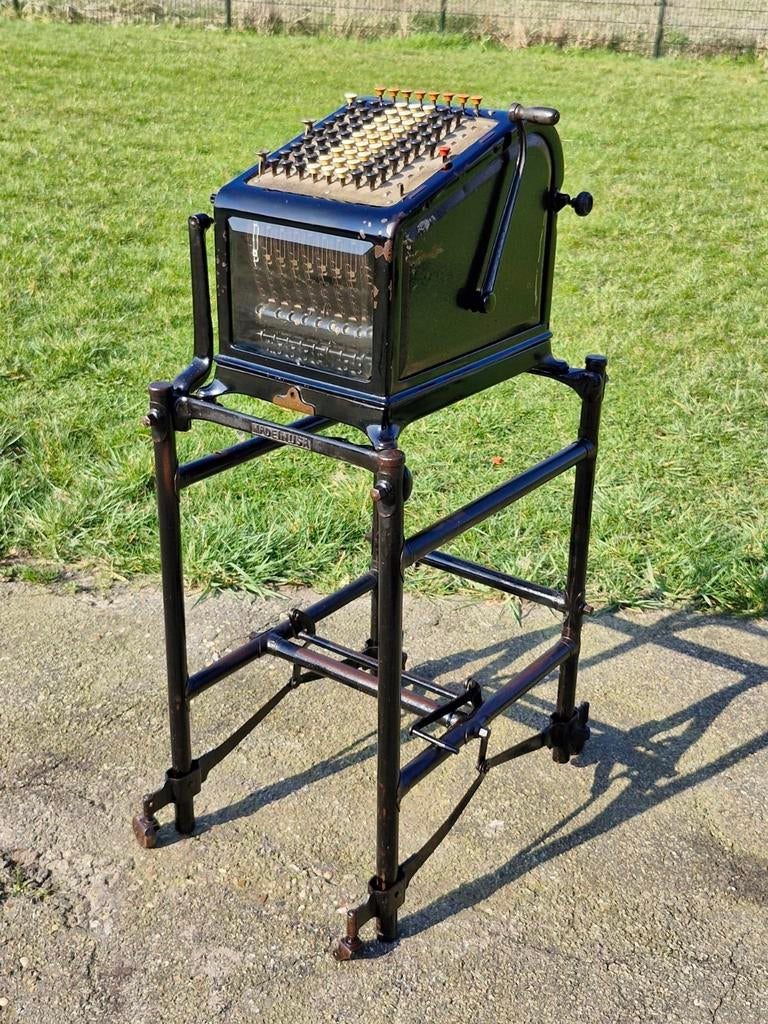 Antieke telmachine op onderstel - Burrough, USA - 1890, Ophalen of Verzenden