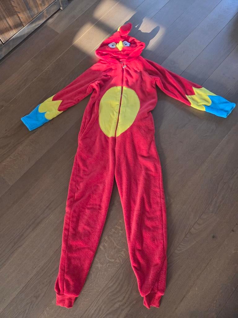 Onesie papegaai pak unisex., Kleding | Heren, Carnavalskleding en Feestkleding, Carnaval, Maat 48/50 (M), Ophalen of Verzenden