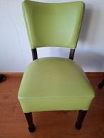 Set van 4 eetkamerstoelen groen/paars kunstleer, Huis en Inrichting, Stoelen, Ophalen, Gebruikt, Overige kleuren, Vier