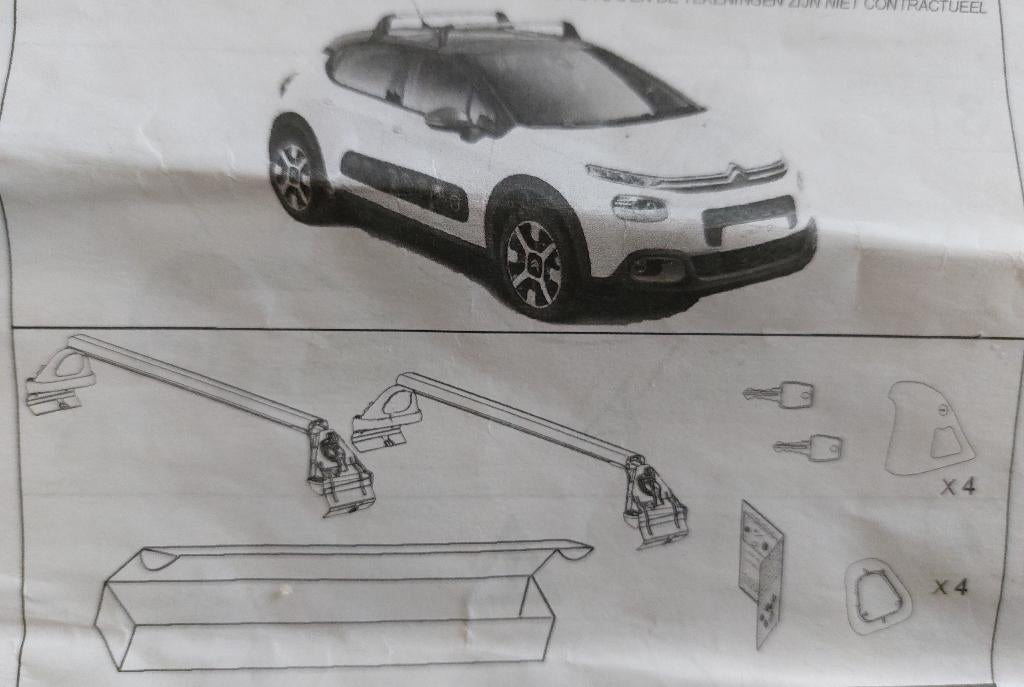 Set dakdragers Citroen C3, Ophalen, Gebruikt