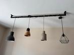 Industriële hanglampen aan buis - Loftstijl, Ophalen of Verzenden, Gebruikt, Metaal, 75 cm of meer