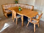 Robuuste èchte Duitse eethoek Oostenrijkse eiken zithoek, Ophalen, Inclusief barstoelen, Zo goed als nieuw, Nvt