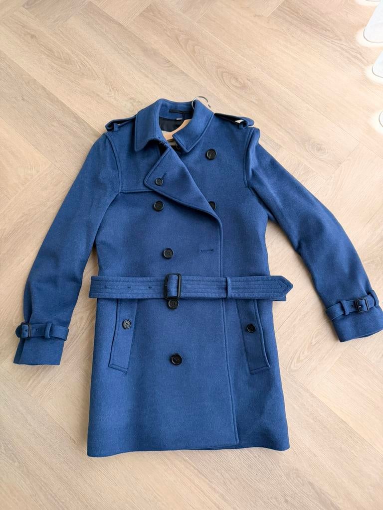 TWV€1695 BURBERRY Kensington Maat 44 Blauw (Wol/Kasjmier), Ophalen, Nieuw, Maat 46 (S) of kleiner, Blauw