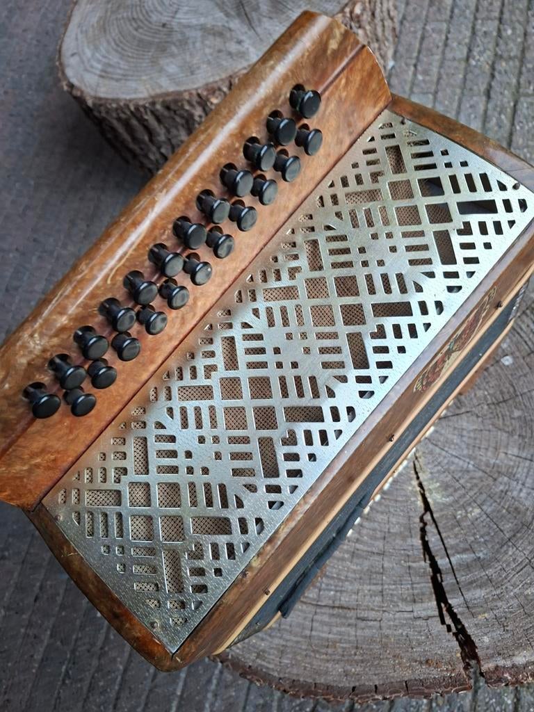 Houten trekzak met knoppen, Ophalen of Verzenden